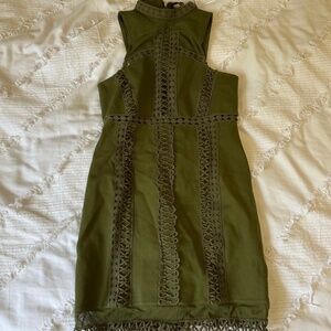 Olive green Free People dress NWT